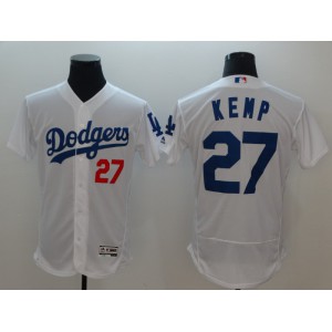 2018 Men MLB Los Angeles Dodgers 27 matt Kemp white Flexbase jerseys